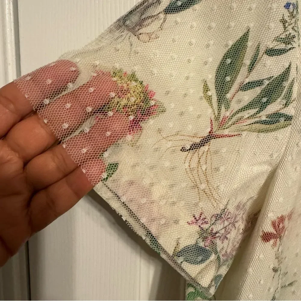 N°21 Numero Ventuno Womens Floral Print Blouse Sz 8-10 M Alessandro Dell’Acqua - Picture 4 of 10